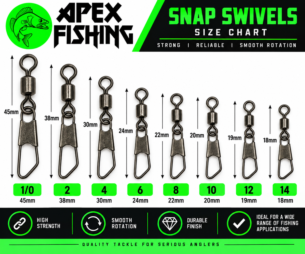 Rolling Swivel with Safety Snap Uk Seller Fast Dispatch
