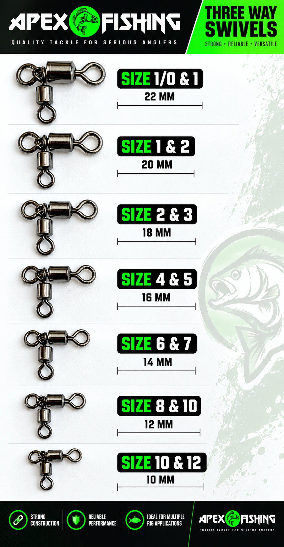 Triangle Barrell Swivel for Fishing