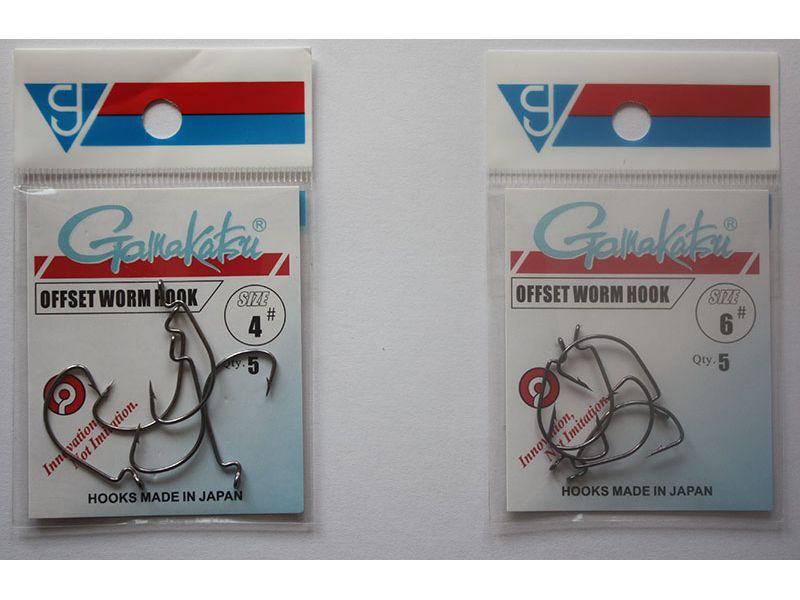 Gamakatsu offset worm fishing hooks UK Seller fast delivery
