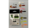 Tungsten Jig Heads + 10 Soft Plastic Grubs | Ultralight Lure Fishing Kit | Perch