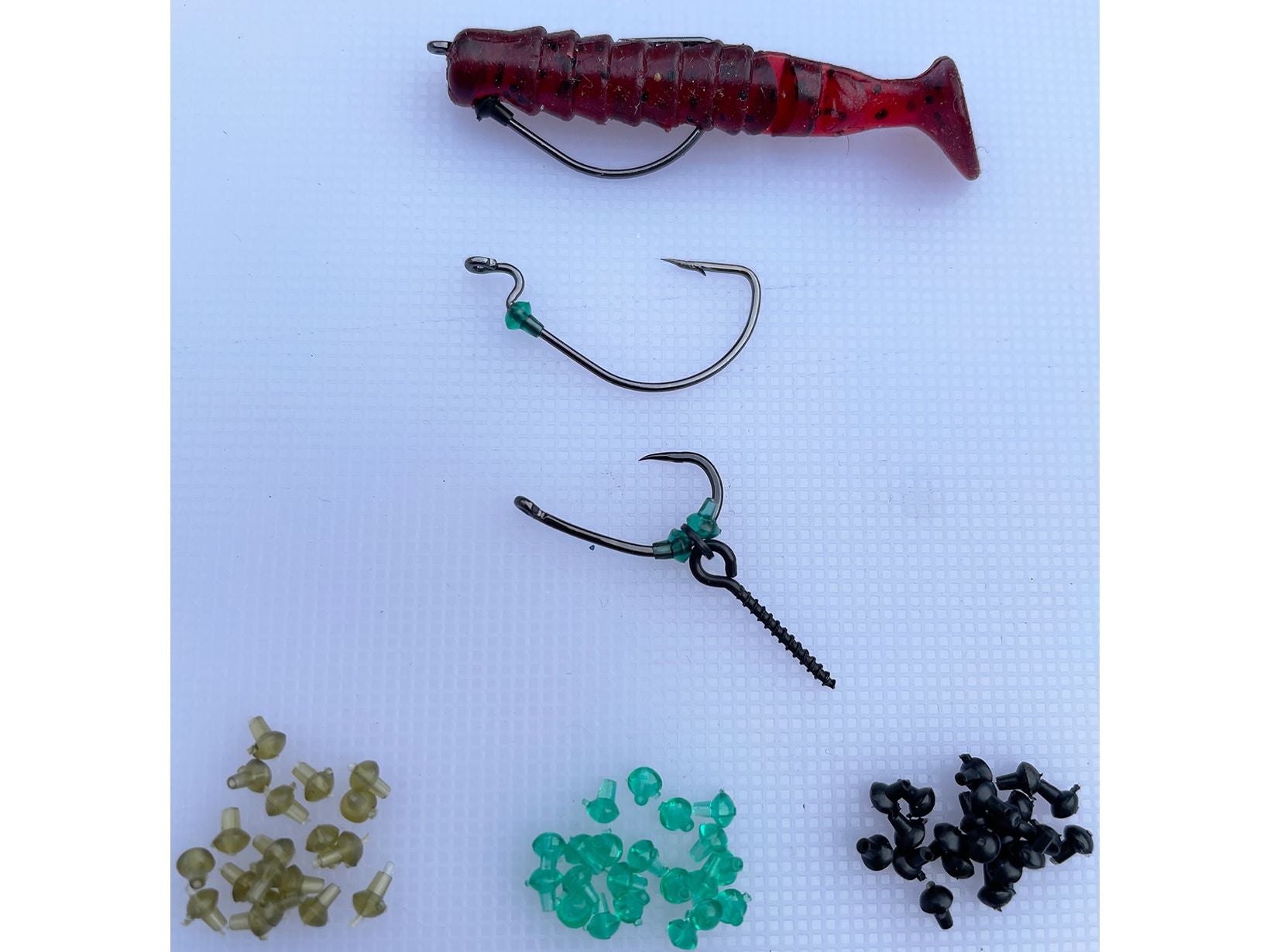 Hook Stops Rubber Beads Fishing Terminal Tackle Bait Rig Pop Ups 3 Colours