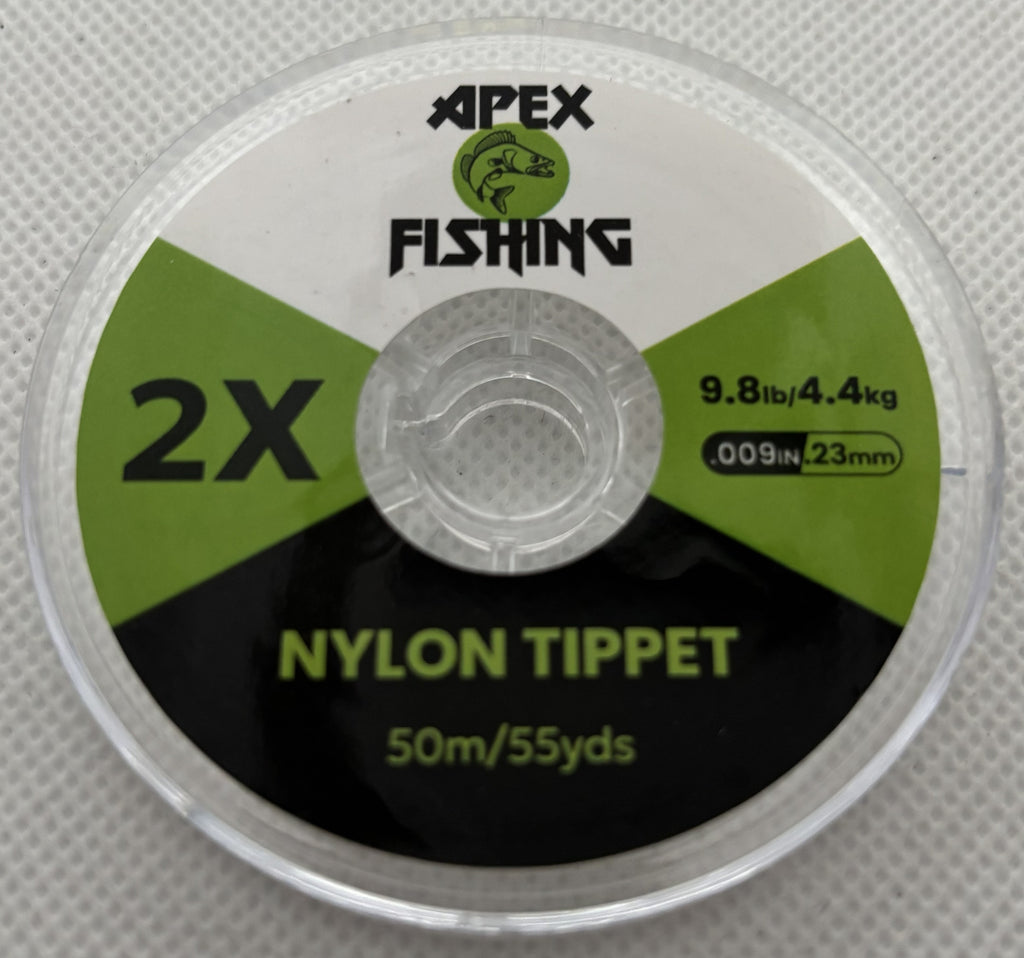 Apex Fishing Clear Nylon Fly Fishing Tippet – 50m / 55yds – 0X to 7X