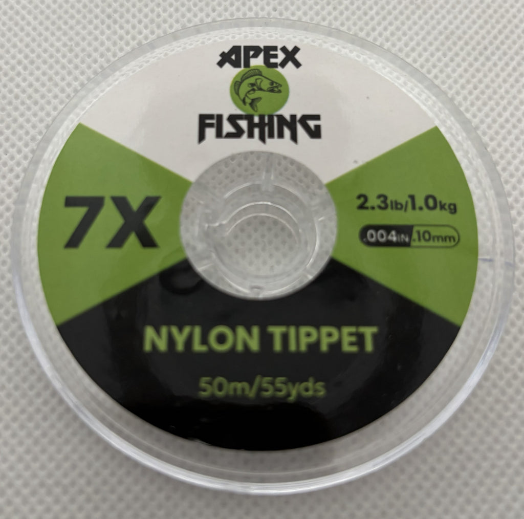 Apex Fishing Clear Nylon Fly Fishing Tippet – 50m / 55yds – 0X to 7X