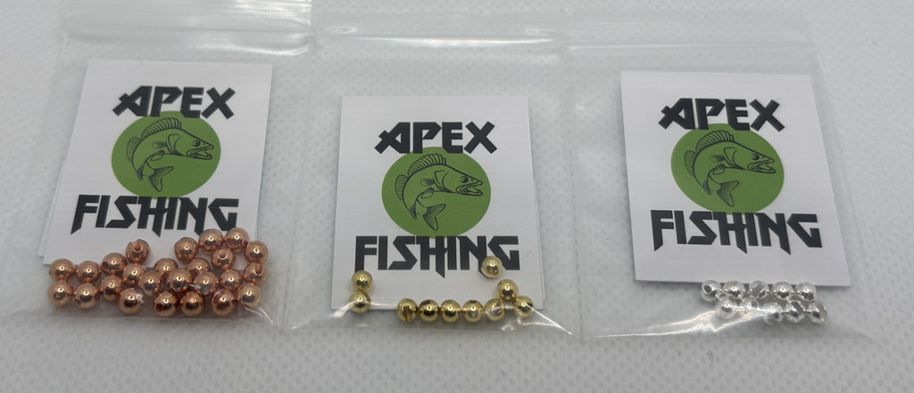 Apex Fishing Jig Hook & Slotted Tungsten Bead Bundle (3.5mm) Fly Tying