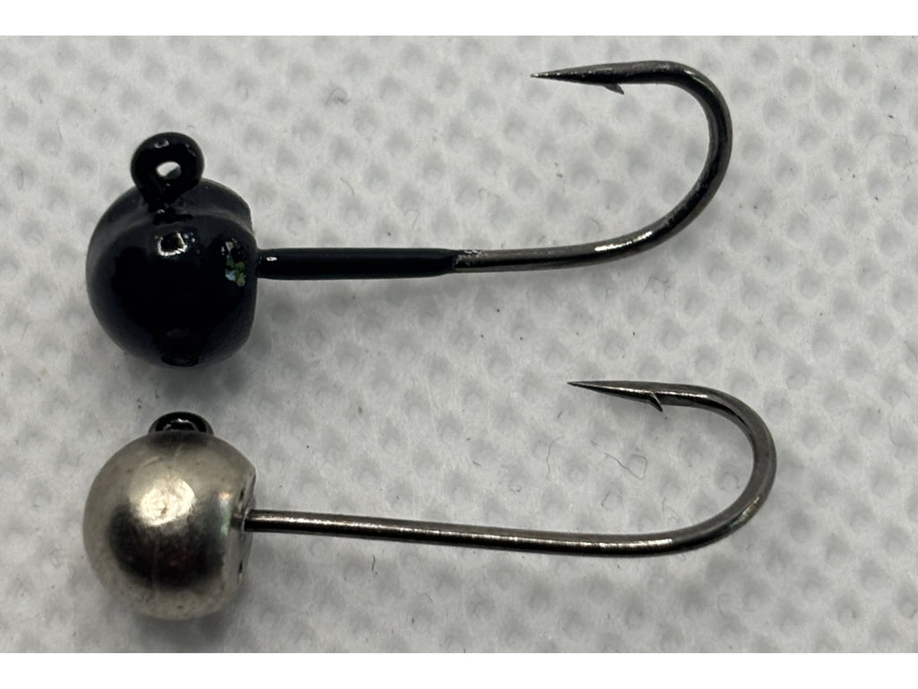 Size 6 Tungsten Jig Heads – 1.8g – Black or Chrome – Pack of 5