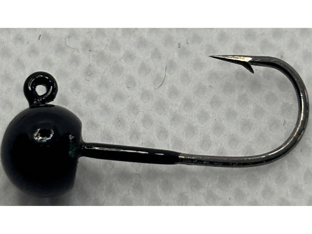 Size 6 Tungsten Jig Heads – 1.8g – Black or Chrome – Pack of 5