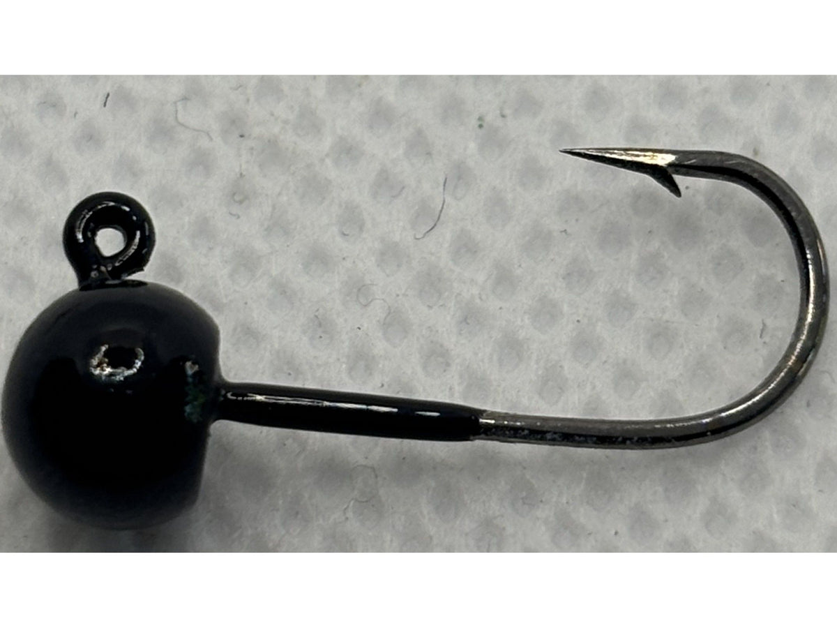 Size 6 Tungsten Jig Heads – 1.8g – Black or Chrome – Pack of 5